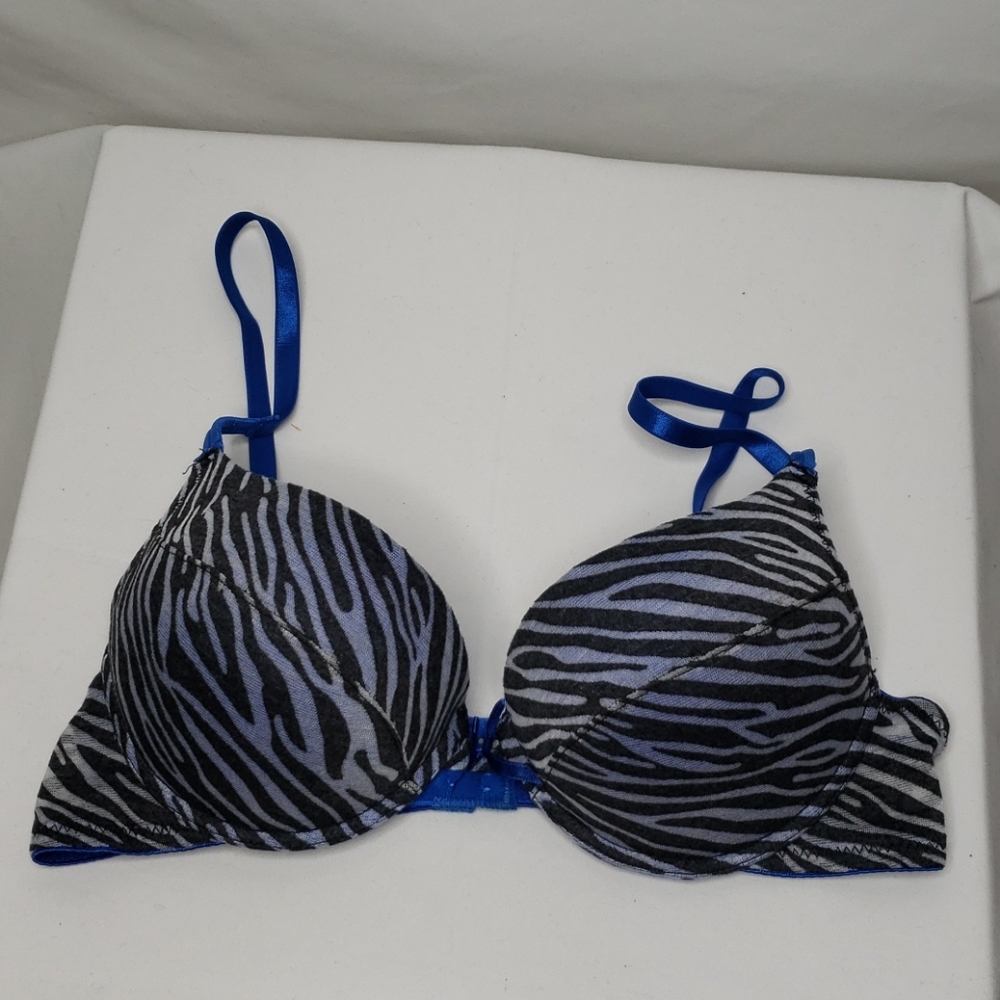 Zebra Print Push Up Bra Size 34B
